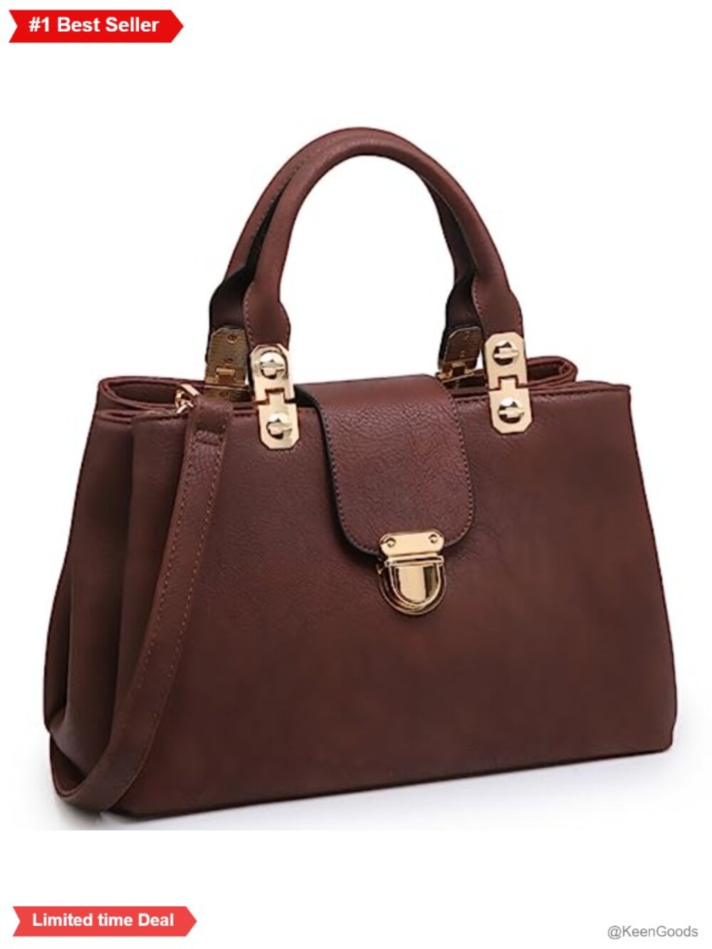 Vegan Leather Satchel Top Handle Purse Medium Tote Shoulder Bag